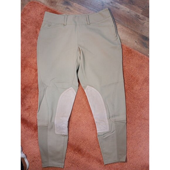 Ariat Pants - Ariat Beige English Pro Series Pro Circuit Side Zip‎ Knee Patch Breeches-24R